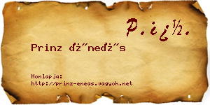 Prinz Éneás névjegykártya